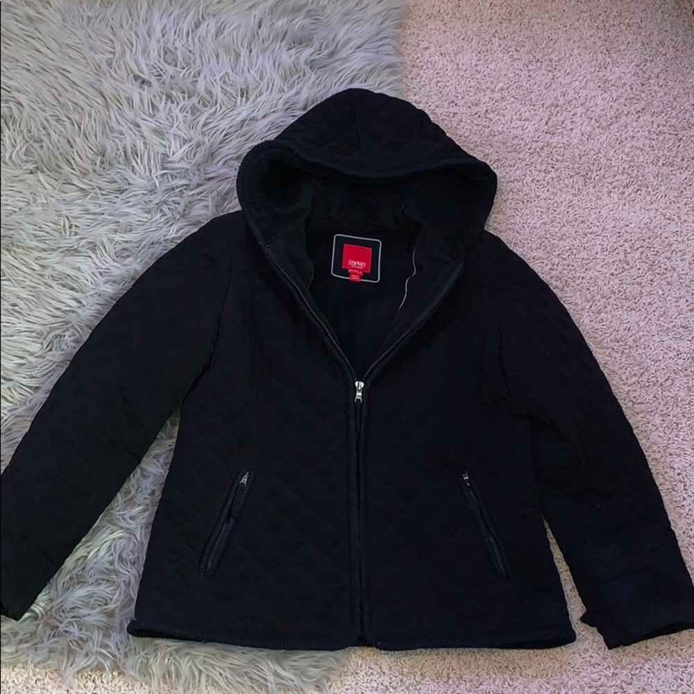 ESPRIT Women’s Large black quilted coat